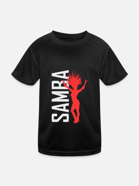 Samba dancer Samba class ballroom dancing - Kids Functional T-Shirt - black - Front