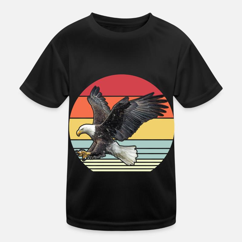 Eagle Retro Bird science Predators Kids Functional T-Shirt
