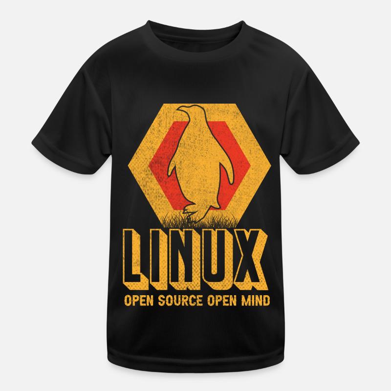 Linux Geek Informaticien - T-shirt sport Enfant - noir
