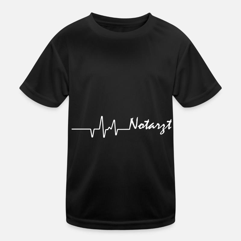 Notarzt Herzschlag Sanitäter Kinder Funktions-T-Shirt