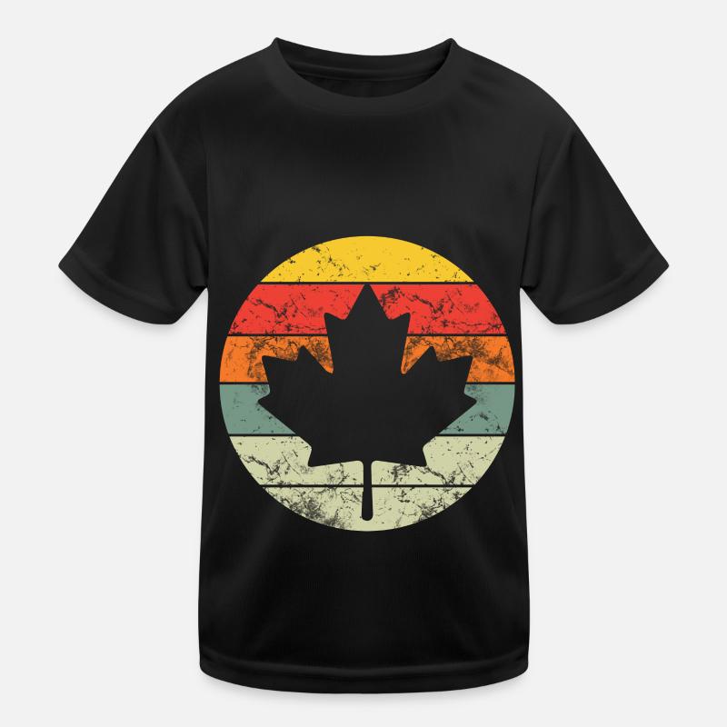 Canada Feuille d’érable Drapeau Amérique du Nord T-shirt sport Enfant