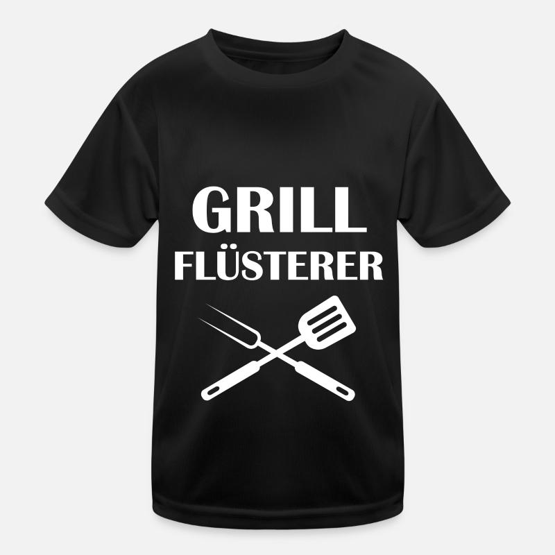 Grillen Grillkönig Grill Grillsaison Geschenk Kinder Funktions-T-Shirt