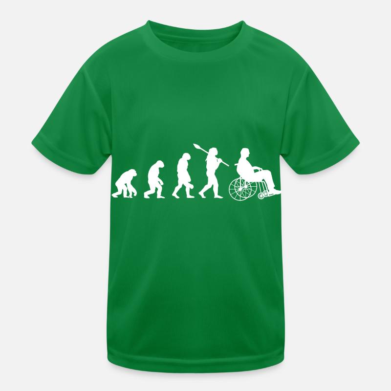Rollstuhl Evolution Handicap Motivation Kinder Funktions-T-Shirt