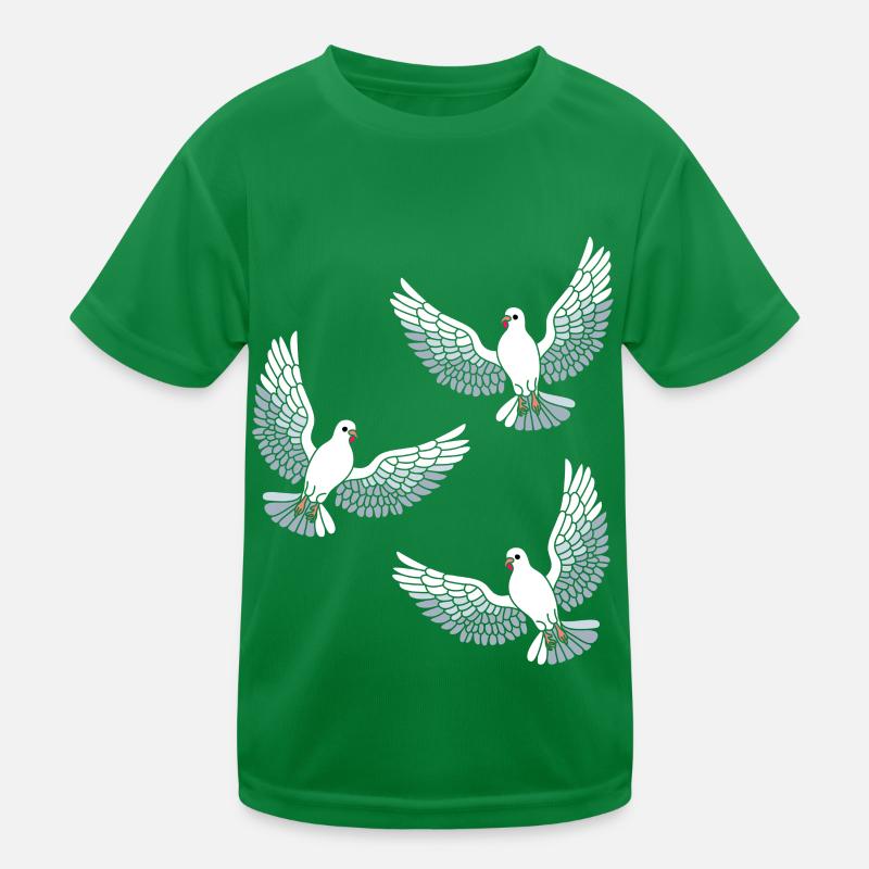 Taube Tauben Vogelabbildung Vogel Vögel Kinder Funktions-T-Shirt
