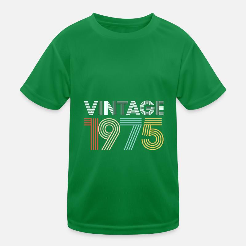 Vintage 1975 Anniversaire T-shirt sport Enfant