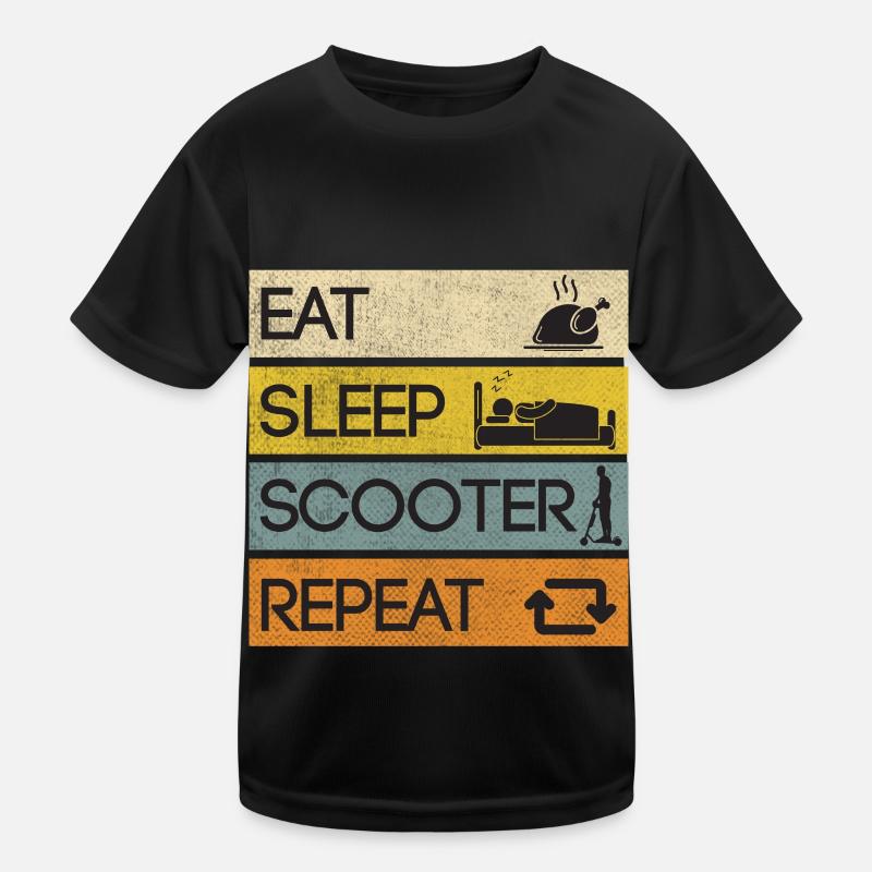 Scooter Eat Sleep Roller Repeat Freestyle Kinder Funktions-T-Shirt