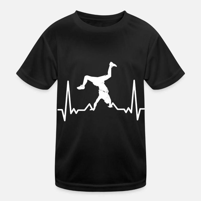 Breakdance Herzschlag Breakdancer Kinder Funktions-T-Shirt