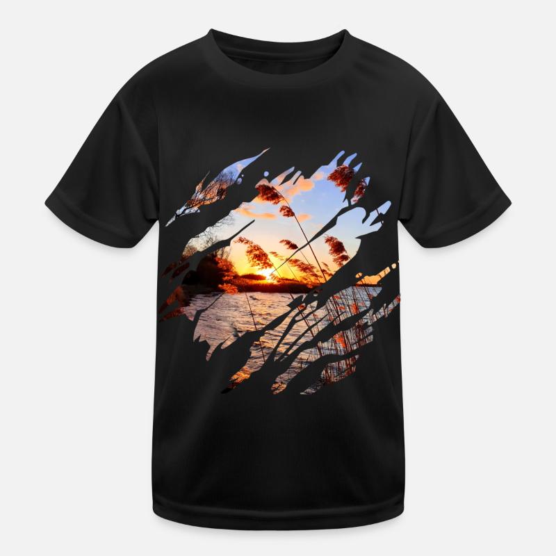 NORTH SEA BALTIC SEA SUNSET Kids Functional T-Shirt