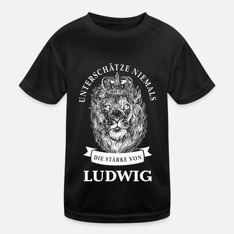 Ludwig Geschenk Name Löwe Kinder Funktions-T-Shirt