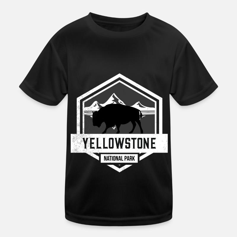 Yellowstone Nationalpark Bison Kinder Funktions-T-Shirt