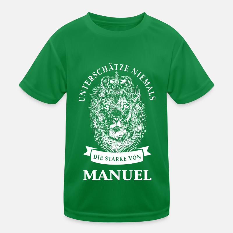Manuel Geschenk Name Löwe Kinder Funktions-T-Shirt