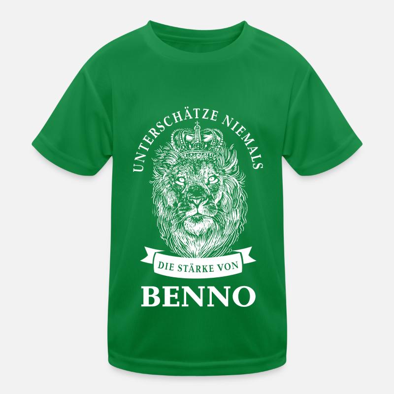 Benno Geschenk Name Löwe Kinder Funktions-T-Shirt