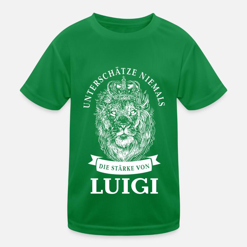 Luigi Geschenk Name Löwe Kinder Funktions-T-Shirt