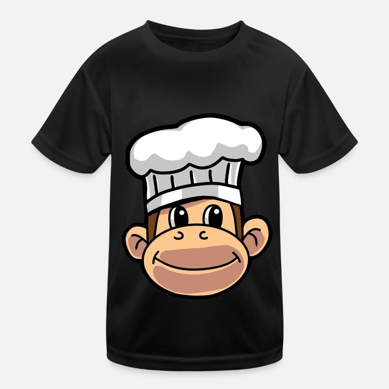 Cook Cooks Monkey Hobby Chef Culinary Art Kitchen Kids Functional T-Shirt