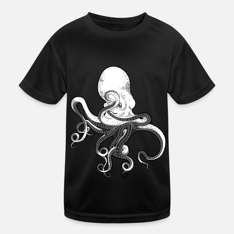 octopus, octopus, squid, seafood, calamari Kids Functional T-Shirt