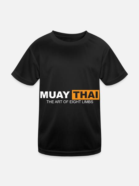 Muay Thai Thai Boxe Kickboxing Boxe MMA Cadeau - T-shirt sport Enfant - noir - Devant