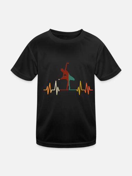 Ballet Ballerina Ballet Dancer Tütü Ballet Shoes - Kids Functional T-Shirt - black - Front