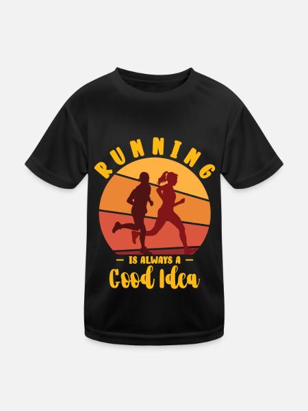 Marathon Marathon Marathon Runner Gift - Kids Functional T-Shirt - black - Front