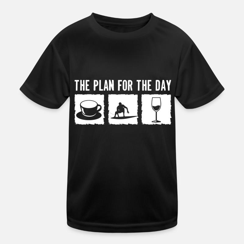 Surfing Surfboard Surfer Surfboard Surfing Kids Functional T-Shirt