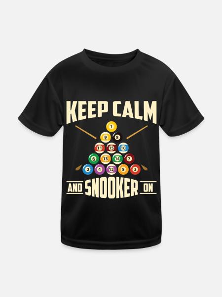 Billard Pool Billard Billardkugel Billardkö 8Ball - Kinder Funktions-T-Shirt - Schwarz - Vorne