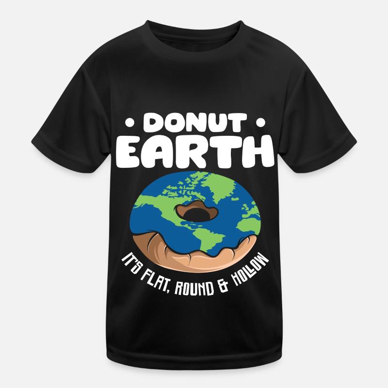 Donut Earth – Flat, Round & Hollow Kids Functional T-Shirt