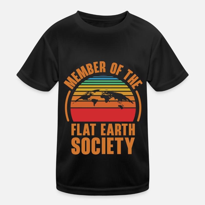 Mitglied der Flat Earth Society Kinder Funktions-T-Shirt