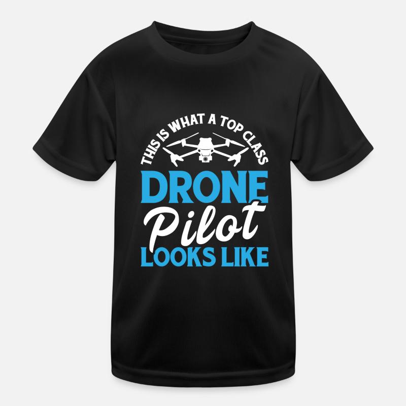 Drone Drone Drone Pilote Quadcopter T-shirt sport Enfant