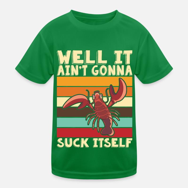 Krebs Flusskrebs Languste Crawfish Geschenk Kinder Funktions-T-Shirt