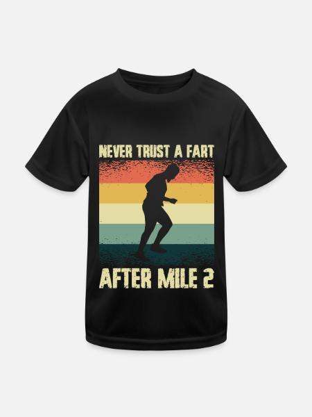 Jogger Runner Marathon Jogging Ski de fond - T-shirt sport Enfant - noir - Devant