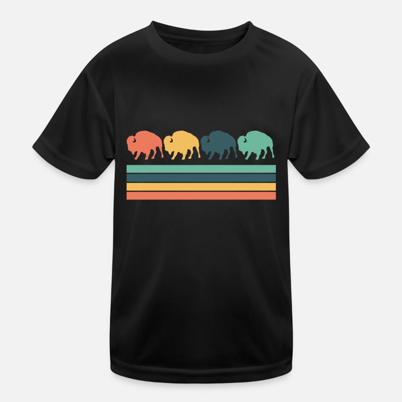 Bison Buffalo Water Parc national Buffalo T-shirt sport Enfant