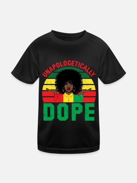 Black History Month Black History American - Kinder Funktions-T-Shirt - Schwarz - Vorne