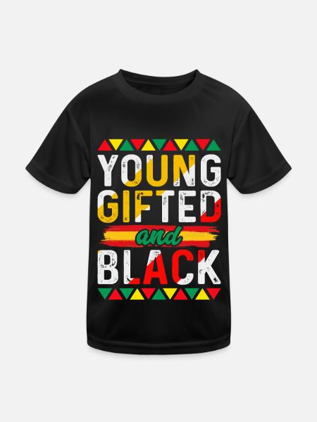 Black History Month Black History American - Kinder Funktions-T-Shirt - Schwarz - Vorne