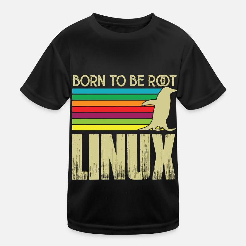Linux Born to be root Admin Linux Kids Functional T-Shirt