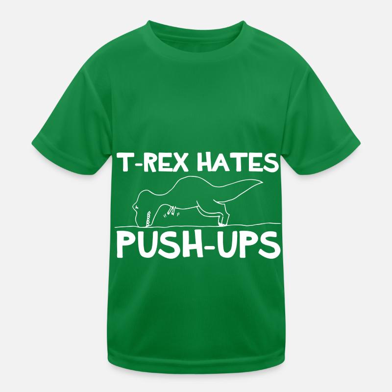 T-Rex Push-Ups Dino Cretaceous Dinosaurs Kids Functional T-Shirt