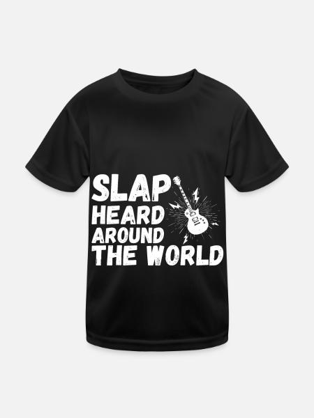 Guitar Rocking Music Rocker Guitarist Band Gig - Kids Functional T-Shirt - black - Front