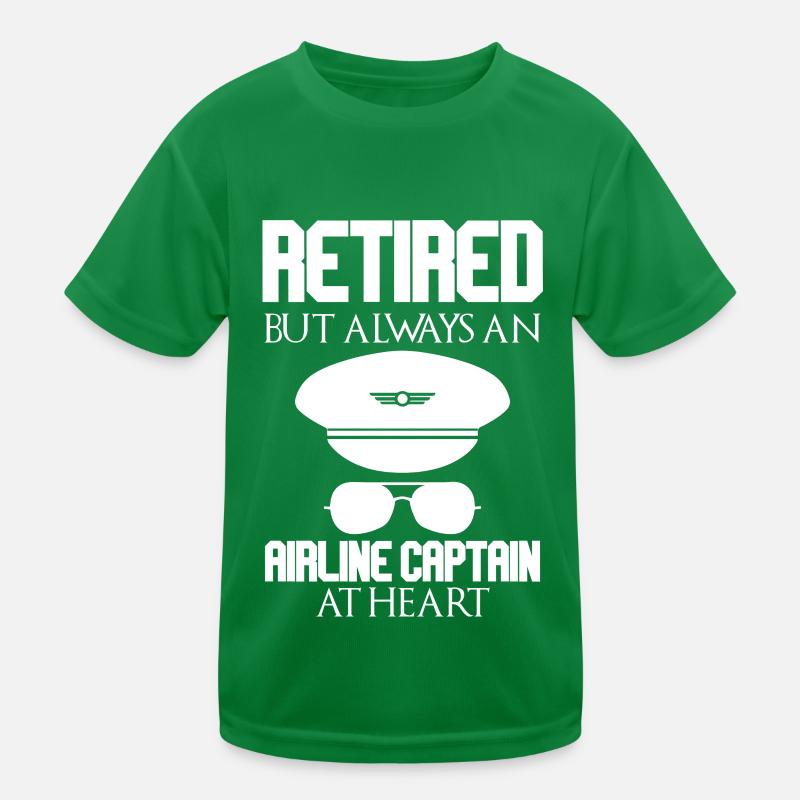 Retired pilot Kids Functional T-Shirt
