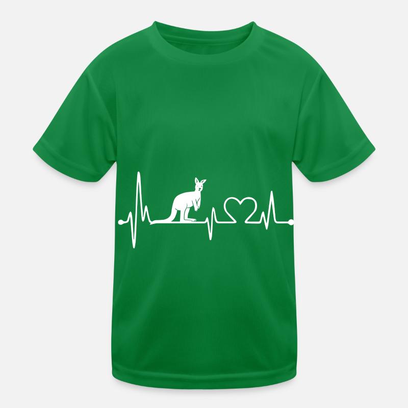 Kangaroo Heartbeat Australie Faune Rétro T-shirt sport Enfant