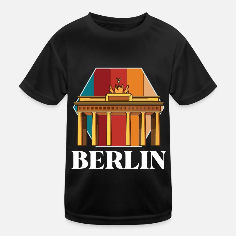Berlin Brandenburg Gate in Germany Kids Functional T-Shirt