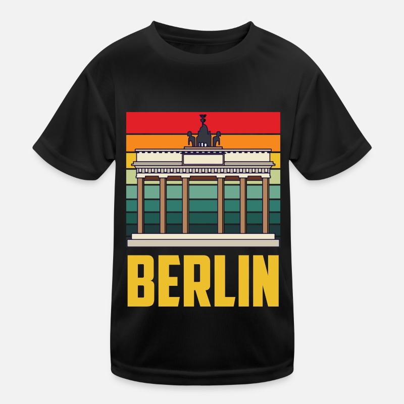 Berlin Brandenburger Tor Retro Deutsch Kinder Funktions-T-Shirt