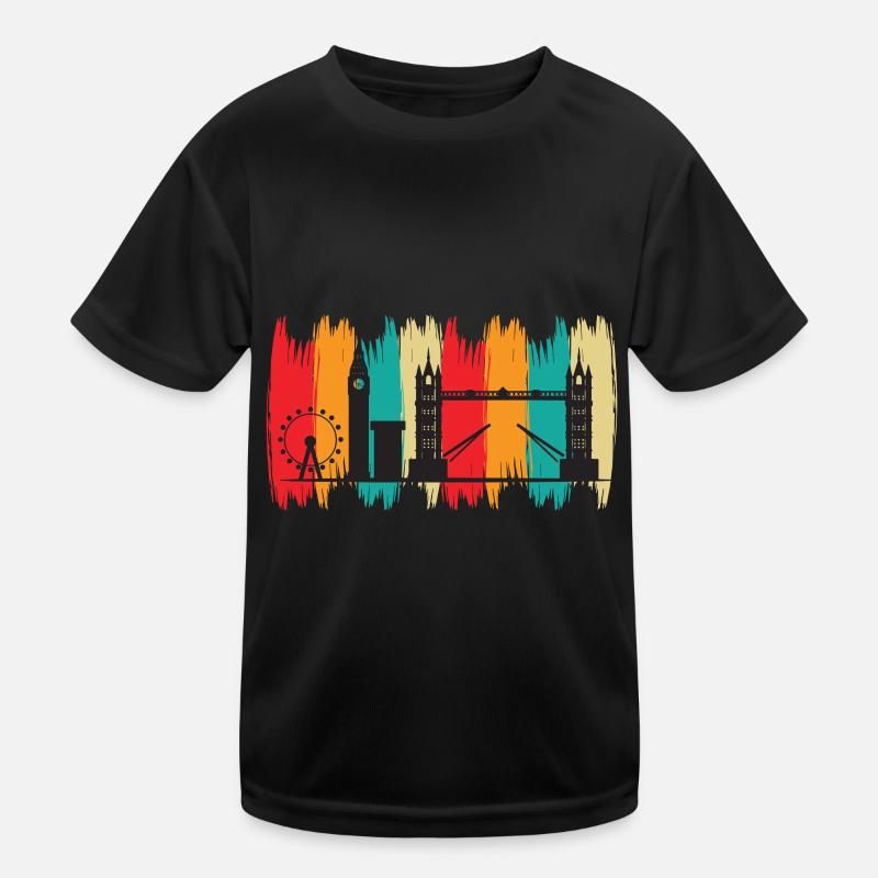 Tower Bridge Londres Retro Big Ben Grande Roue Royaume-Uni T-shirt sport Enfant
