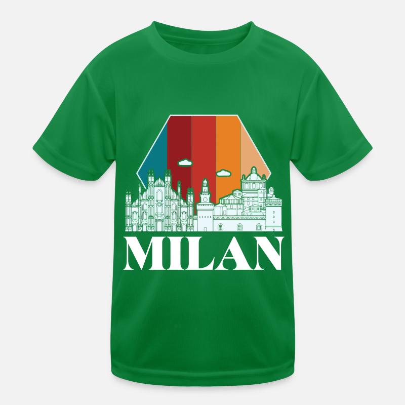 Mailand Retro Mailänder Dom Domkirche Kinder Funktions-T-Shirt