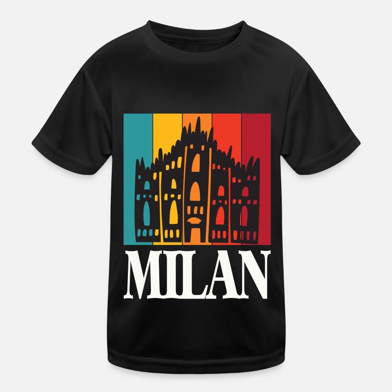 Milan Cathedral Retro Milan Cathedral Kids Functional T-Shirt