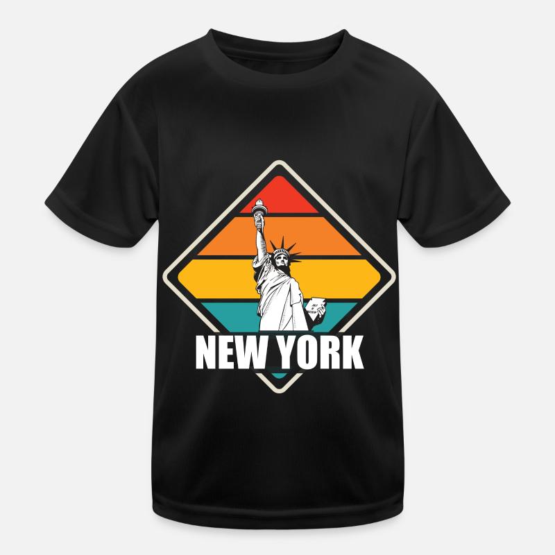New York Freiheitsstatue Big Apple NYC Liberty Kinder Funktions-T-Shirt