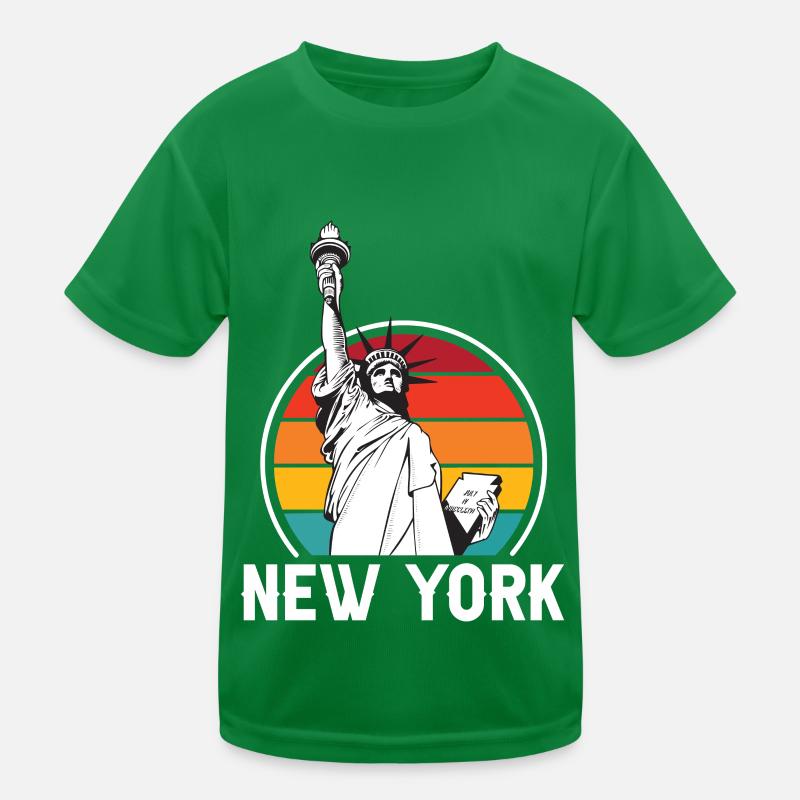 New York Freiheitsstatue NYC Liberty Island Kinder Funktions-T-Shirt