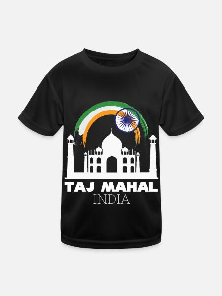 Taj Mahal Palace India Tourist Asia - Kids Functional T-Shirt - black - Front