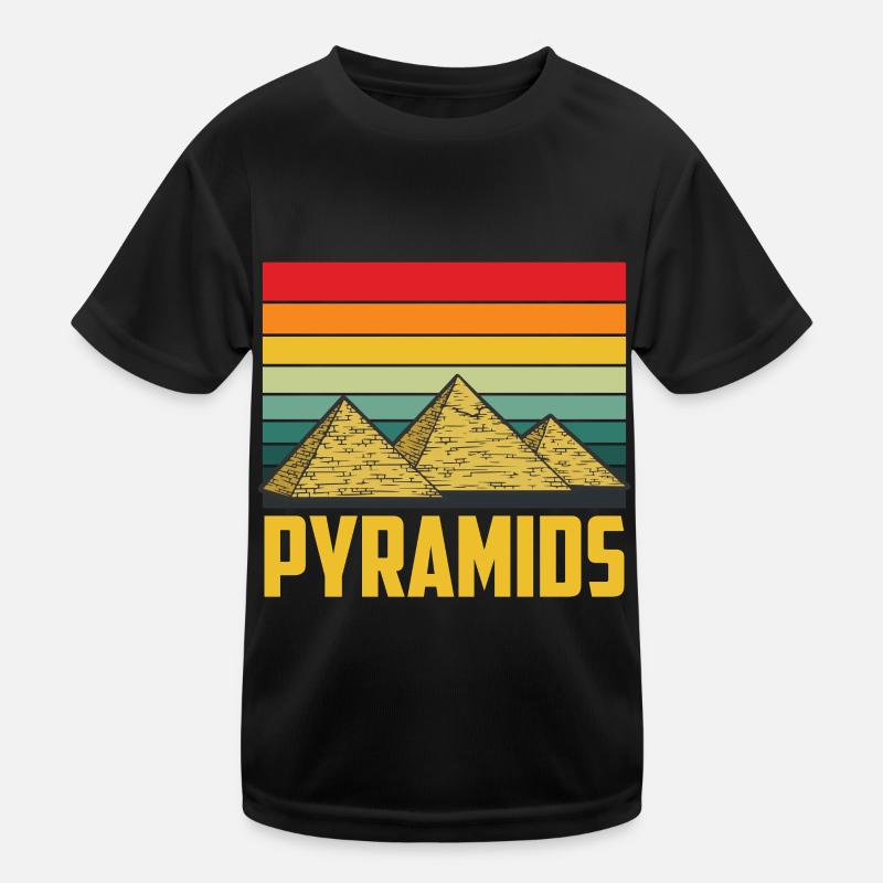 Pyramide Ägypten Sphinx Gizeh Anubis Kinder Funktions-T-Shirt