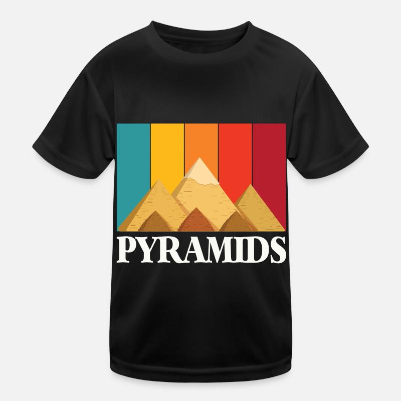 Pyramiden Gizeh Ägypten Retro Sphinx Kinder Funktions-T-Shirt