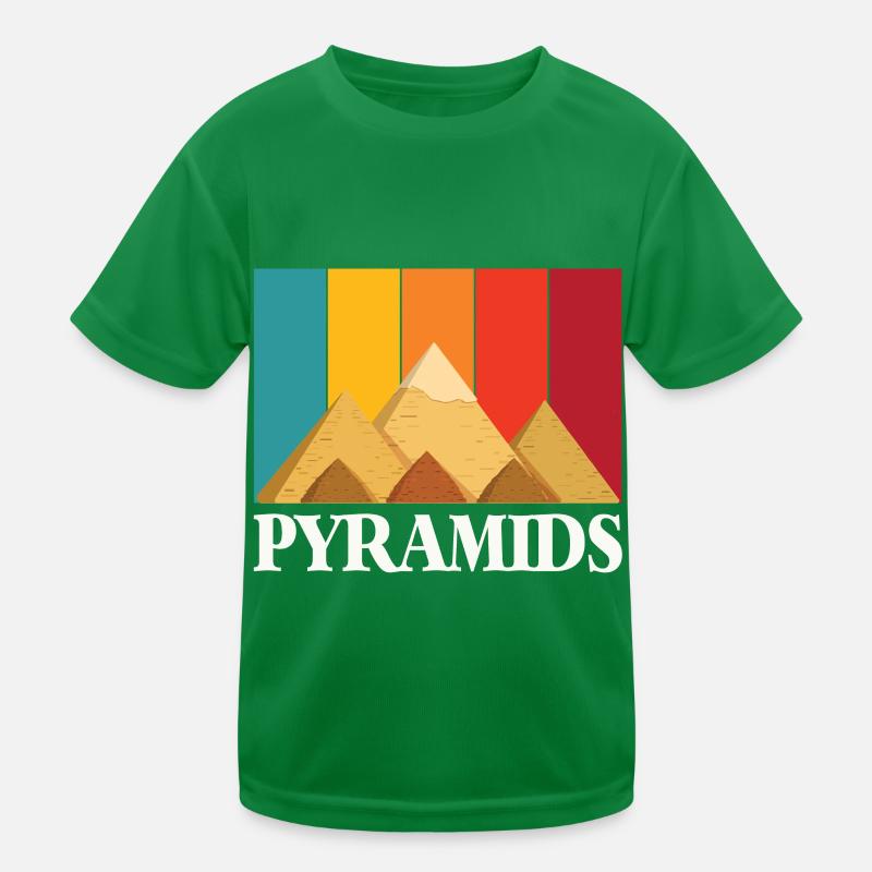 Pyramids Giza Egypt Retro Sphinx Kids Functional T-Shirt