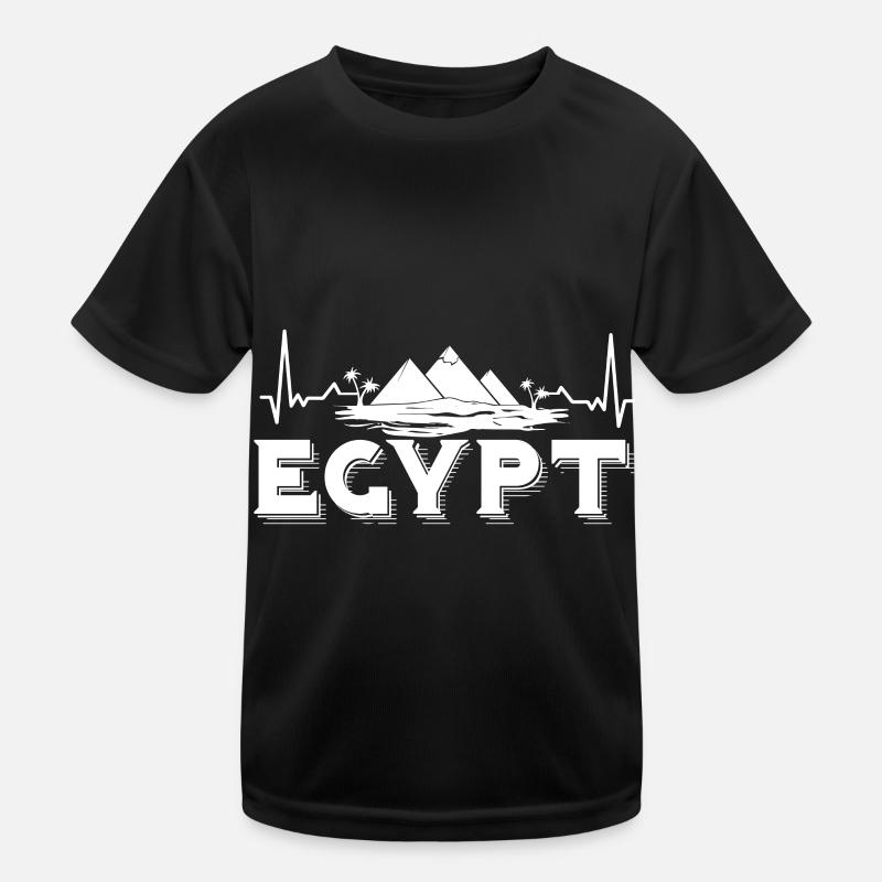 Ägypten Pyramiden Herzschlag Pharao Sphinx Kinder Funktions-T-Shirt