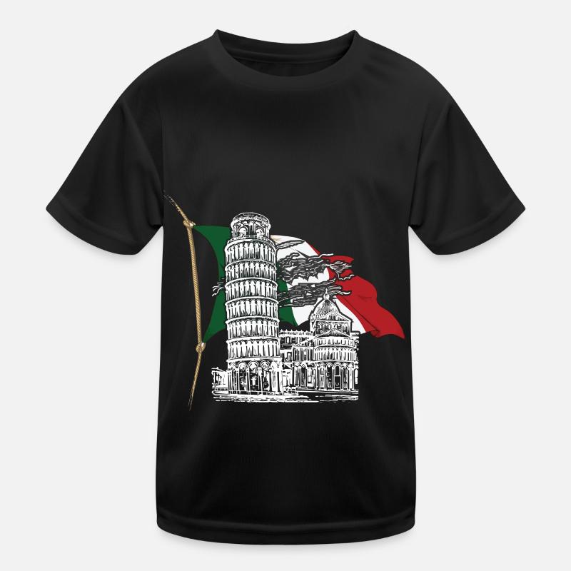 Pisa Leaning Tower Italy Tuscany Florence Kids Functional T-Shirt